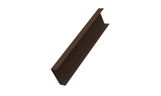 Декоративная накладка на столб универсальная 60х60 для забора жалюзи 0,45 Drap TwinColor RAL 8017 шоколад (3м)