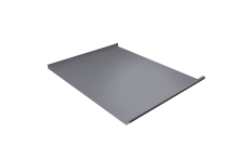 Фальц двойной стоячий Grand Line 0,5 Satin с пленкой на замках RAL 7004 сигнальный серый