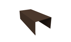 Крышка для забора из сайдинга ЭкоБрус Grand Line 0,45 Drap-double TX RAL 8017 шоколад (2,5м)