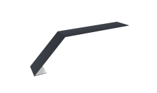 Планка карнизная для мягкой кровли 100х60 Grand Line 0,5 PurPro Matt 275 RAL 7024 мокрый асфальт (2м)