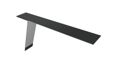 Планка карнизная фальц 130х80 0,5 Satin Matt RAL 7016 антрацитово-серый (2м)