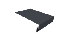 Планка околооконная сложная 300х50х18 (j-фаска) Grand Line 0,5 Rooftop Бархат RAL 7024 мокрый асфальт (2м)