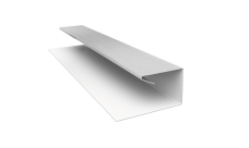 Планка П-образная завершающая сложная Корабельная Доска Grand Line 0,4 PE с пленкой RAL 9003 сигнальный белый (2м)