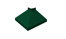 Угол отлива внешний 200 0,45 Drap с пленкой RAL 6005 зеленый мох