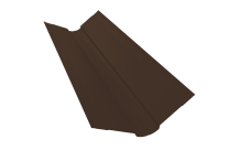 Планка ендовы верхней фигурной 100х100 Grand Line 0,45 Drap ТХ RAL 8017 шоколад (3м)