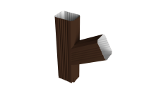 Тройник прямоугольный правый Vortex Lite PE RAL 8017 шоколад