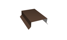Парапетная крышка прямая 100мм 0,5 PurPro с пленкой RAL 8017 шоколад (2м)