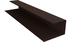 Планка П-образная Блок-Хаус новый Grand Line 0,45 Drap ТХ двухсторонний RAL 8017 шоколад (2м)