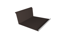 Планка примыкания нижняя 20х122х260х15 0,45 PE с пленкой RR 32 темно-коричневый (2м)