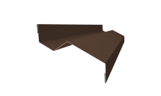 Планка примыкания внакладку 25х17х35х17 Grand Line 0,5 PurPro Matt 275 RAL 8017 шоколад (2м)