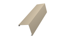 Декоративная накладка на столб универсальная угловая 60х60 для забора жалюзи 0,45 Drap TX RAL 1015 светлая слоновая кость (2м)