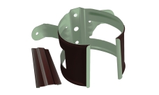 Кронштейн трубы на дерево GL PE Matt 90 мм RAL 8017 шоколад