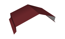 Парапетная крышка угольная 250мм 0,5 Satin с пленкой RAL 3005 красное вино (3м)