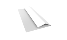 Планка финишная Блок-Хаус новый Grand Line 0,45 Drap с пленкой RAL 9003 сигнальный белый (2м)