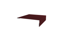 Планка мансардная 0,5 Satin с пленкой RAL 3005 красное вино (2м)