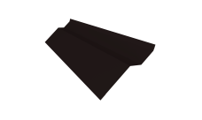 Планка примыкания внакладку Фартук S6 пристенный накладной 0,5 Satin Matt TX RAL 9005 черный (2м)