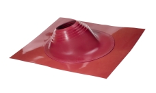 Проходной элемент (мастер флеш) угловой №2 (180-280мм) +240 силиконовый (металлический окрашенный фланец) красный