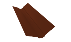 Планка ендовы верхней фигурной 100x100 0,45 PE с пленкой RAL 3009 оксидно-красный (2м)