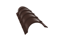 Планка малого конька полукруглого 0,5 Satin Matt RAL 8017 шоколад (1,97м)