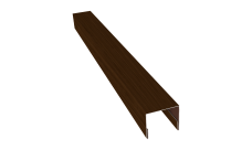 Планка П-образная заборная 24 0,45 Print Elite Choco Wood TwinColor (2м)