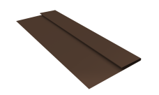 Планка стартовая Блок-Хаус новый Grand Line 0,45 Drap ТХ двухсторонний RAL 8017 шоколад (2м)