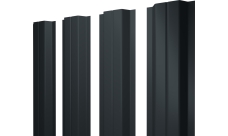 Штакетник П-образный A с прямым резом Grand Line 0,5 PurLite Matt RAL 7016 антрацитово-серый