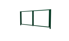 Ворота Жалюзи 1,68х3,6 RAL 6005 без заполнения