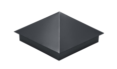 Колпак на столб 390х390мм 0,5 Satin с пленкой RAL 7024 мокрый асфальт