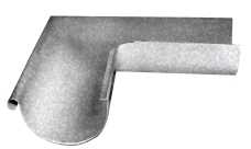 Угол желоба внешний Grand Line ZN 90гр 150мм Zn цинк