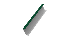 Декоративная накладка на столб универсальная 80х80 для забора жалюзи 0,45 Drap TX RAL 6005 зеленый мох (1,8м)