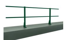 Ограждение кровельное для парапета на плоскую кровлю 2,0х0,6м RAL 6005