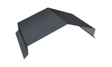 Парапетная крышка угольная 250мм Grand Line 0,5 Satin Matt RAL 7024 мокрый асфальт (2м)