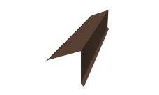 Планка конька односкатной кровли 160x160 0,45 Drap TX RAL 8017 шоколад (2м)