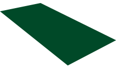 Плоский лист Grand Line 0,5 Satin Matt RAL 6005 зеленый мох