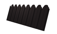 Профнастил C10B фигурный 0,5 Satin RAL 9005 черный