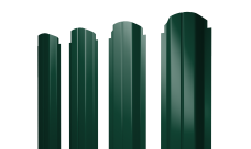 Штакетник П-образный A фигурный Grand Line 0,4 PE RAL 6005 зеленый мох