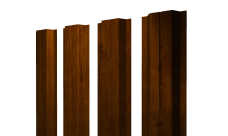 Штакетник П-образный A с прямым резом Grand Line 0,45 Print-Double Premium Golden Wood Intense F