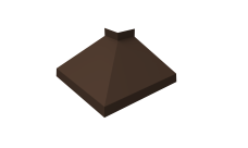 Угол отлива внешний 200 0,45 Drap с пленкой RAL 8017 шоколад