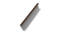 Декоративная накладка на столб универсальная 80х80 для забора жалюзи Grand Line 0,5 PurPro Matt 275 RAL 8017 шоколад (2м)