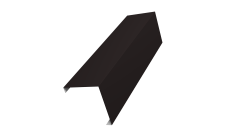 Декоративная накладка на столб универсальная угловая 60х60 для забора жалюзи Grand Line 0,5 Satin RAL 9005 черный (2м)