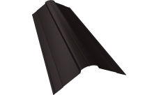 Планка конька фигурного 100х100 Grand Line 0,45 PE с пленкой RR 32 темно-коричневый (2м)