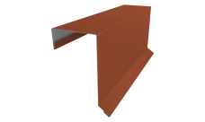 Планка торцевая кровельная фальц 65х97 0,45 Drap TX RAL 8004 терракота (3м)