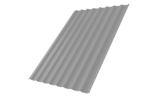 Профнастил С20B 0,45 PE RAL 9006 бело-алюминиевый