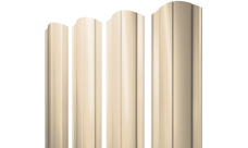 Штакетник Круглый фигурный Grand Line 0,5 Satin RAL 1015 светлая слоновая кость