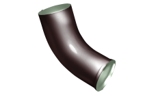 Колено стока Grand Line ПЭ 100мм RAL 8017 шоколад