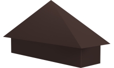 Колпак на полустолб для С20 0,5 PurPro Matt 275 с пленкой RAL 8017 шоколад