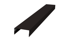 Крышка 45х20 для забора жалюзи Texas Grand Line 0,5 PurPro Matt 275 RAL 9005 черный (3м)