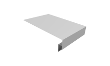 Планка околооконная сложная фальц Grand Line 0,5 Сатин с пленкой RAL 9003 сигнальный белый (3м)