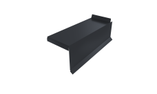 Планка торцевая сегментная Квадро профи Правая 0,5 Satin RAL 7024 мокрый асфальт