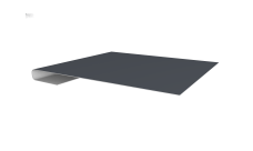 Планка завершающая 0,5 PurPro Matt 275 RAL 7024 мокрый асфальт (2м)